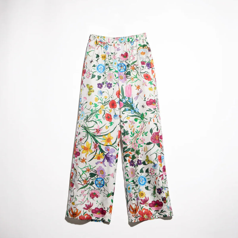 Gucci Gucci Silk Wide Leg Pants White Women - World Class Fashion
