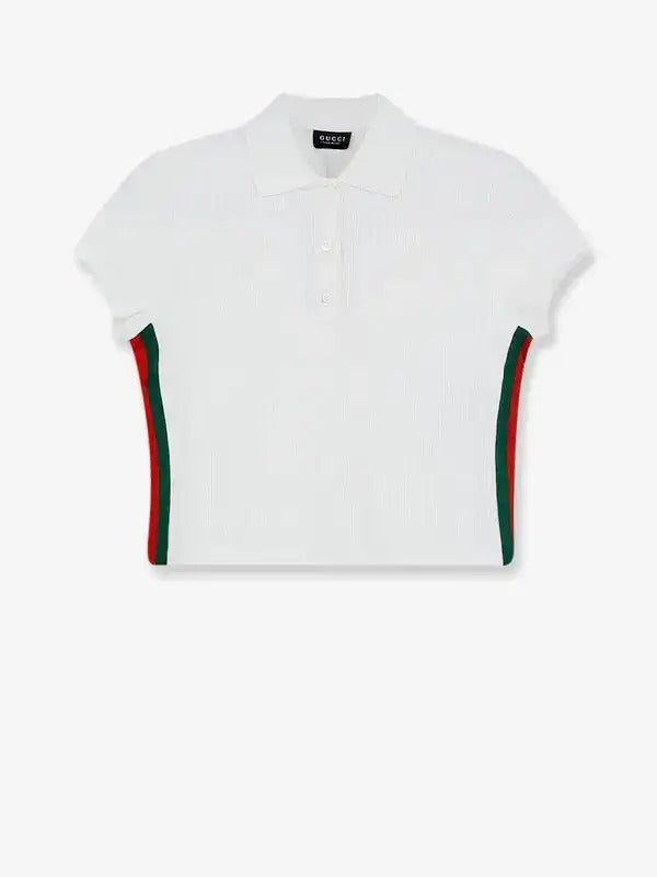 Gucci Gucci Cropped Fit Polo Shirt With Web Details - World Class Fashion