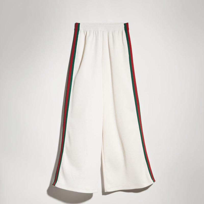 Gucci Gucci Joggers Pants with Web Details White - World Class Fashion