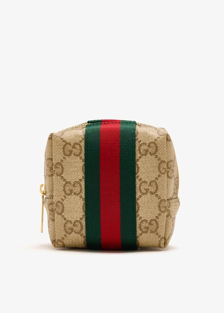 Gucci Gucci Mini Gg Cosmetic Case With Web Detail - World Class Fashion