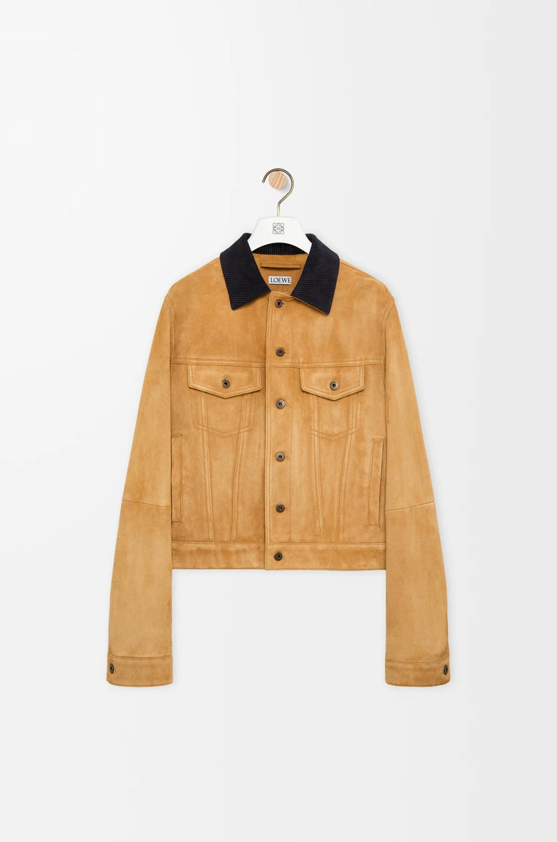 Loewe Loewe Suede Leather Jacket Camel Men - World Class Fashion