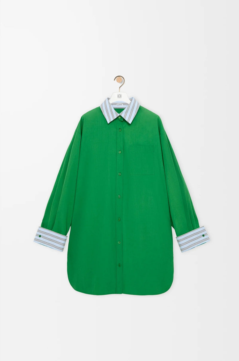 Loewe Loewe Cotton Chemiser Dress Green Women - World Class Fashion
