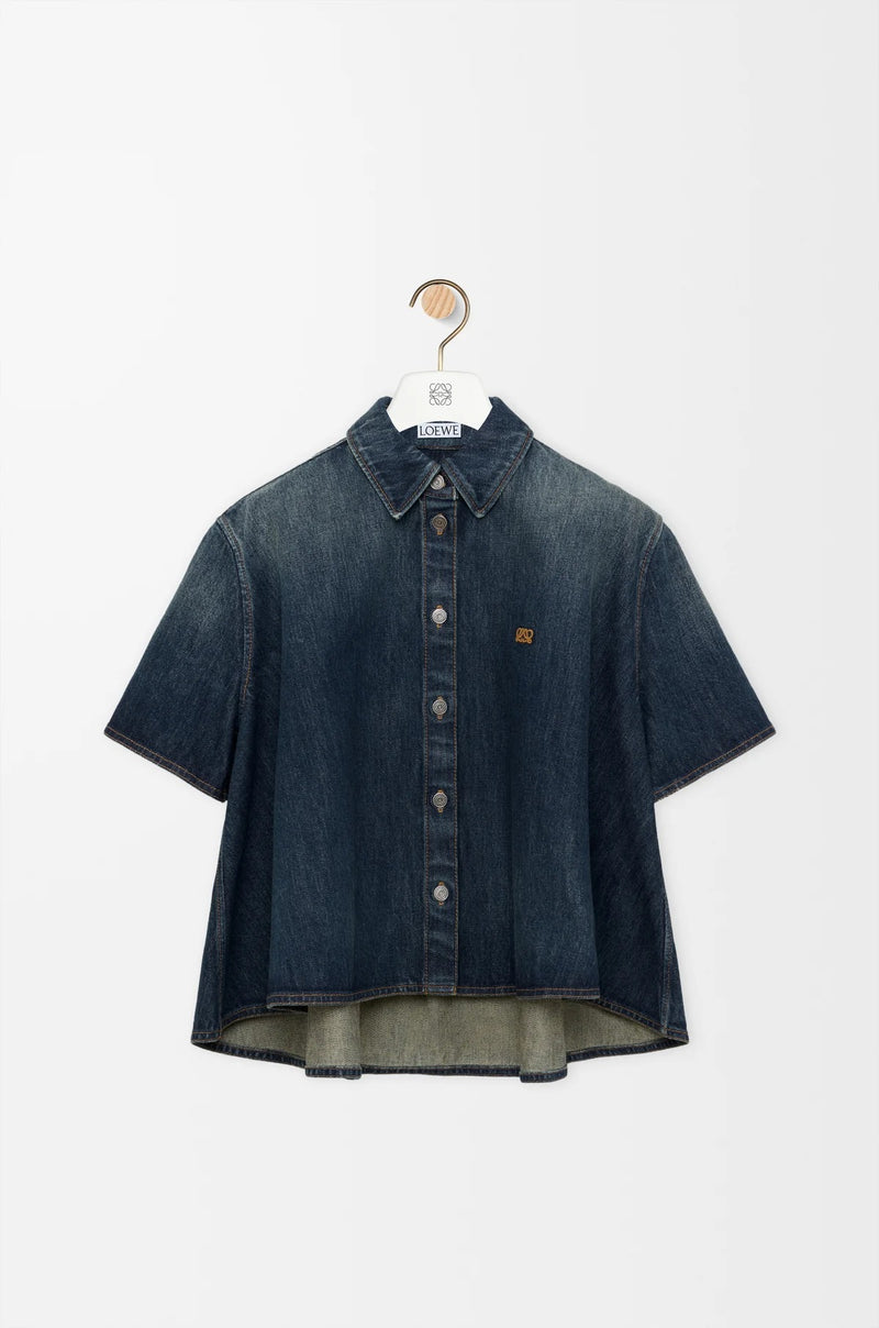 Loewe Loewe Trapeze Denim Shirt Dark Blue - World Class Fashion