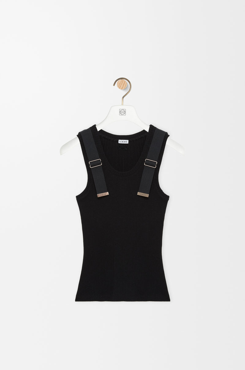 Loewe Loewe Cotton Tank Top Black Women - World Class Fashion