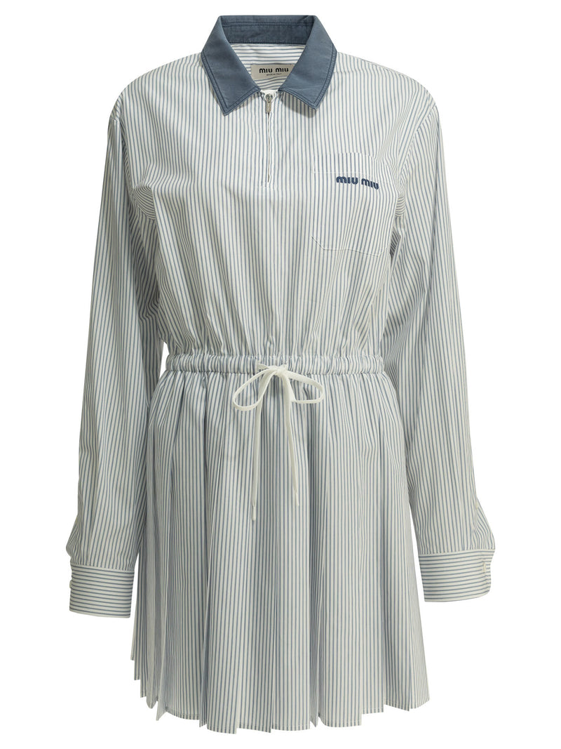 Miu Miu Miu Miu Chemiser Dress Grey Women - World Class Fashion