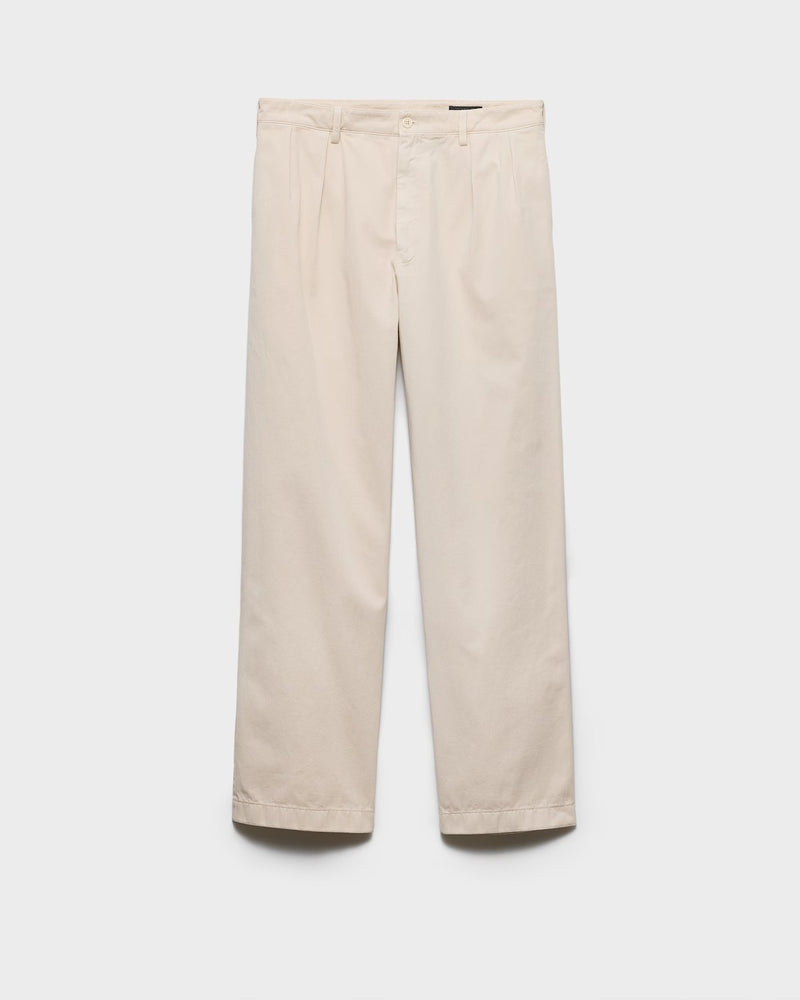 Prada Pantalón Prada recto de algodón para hombre, color beige - World Class Fashion