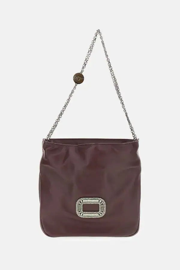 Roger Vivier Roger Vivier Leather Beauty Case Bordeaux Women - World Class Fashion