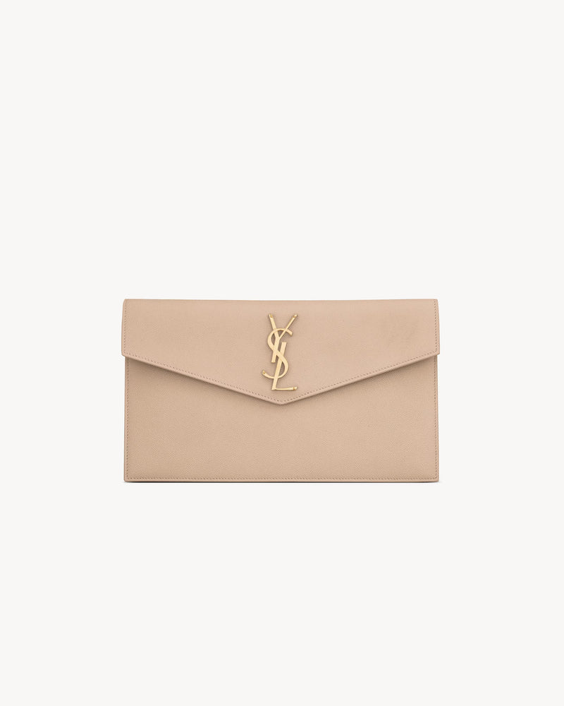 Saint Laurent Saint Laurent Uptown Pouch Beige Women - World Class Fashion