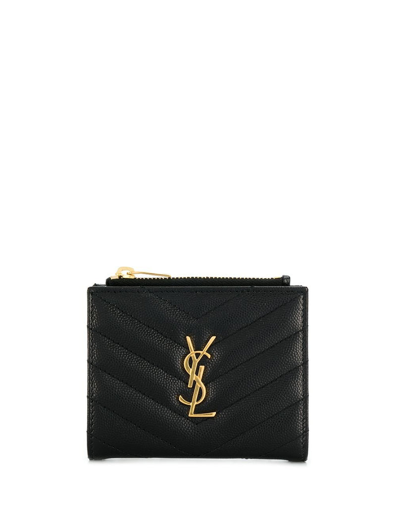 Saint Laurent Saint Laurent Quilted Card Holder Black - World Class Fashion