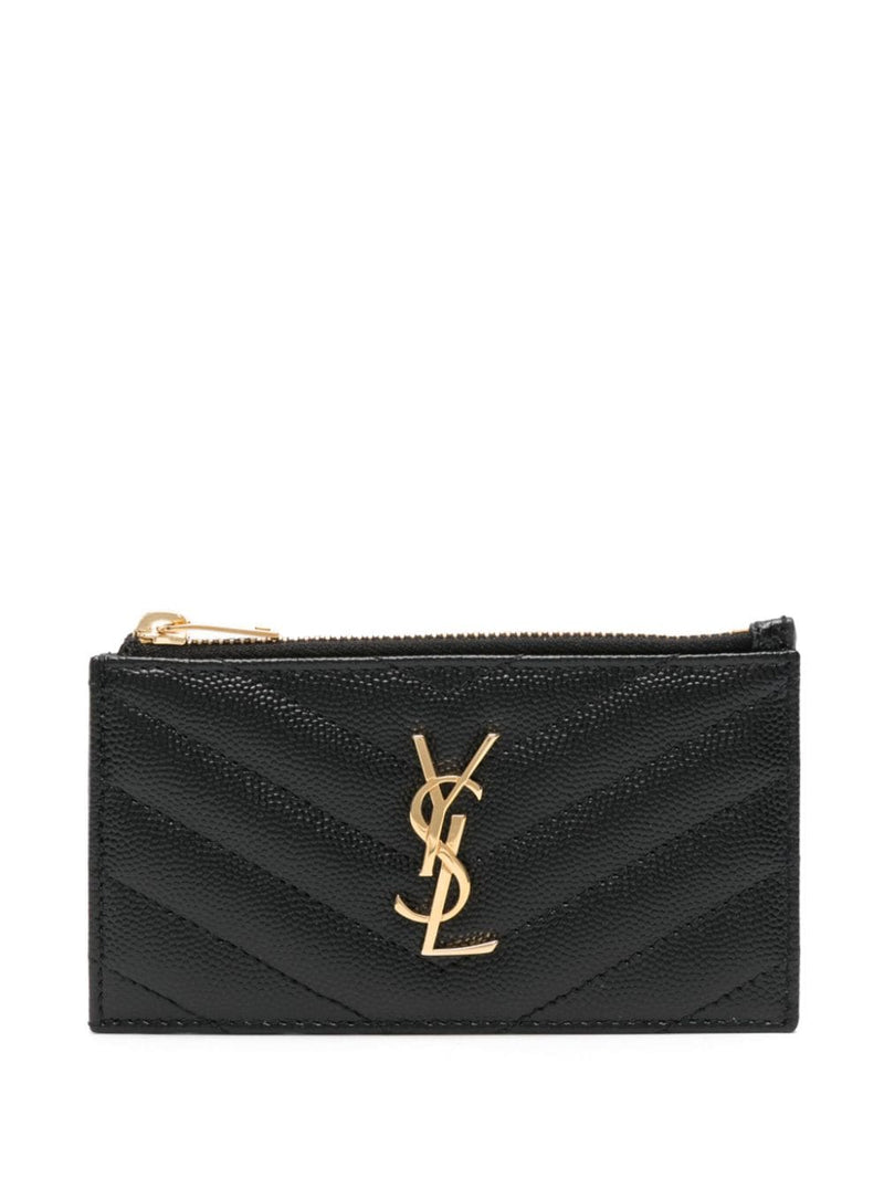 Saint Laurent Saint Laurent Cassandre Card Holder Black - World Class Fashion