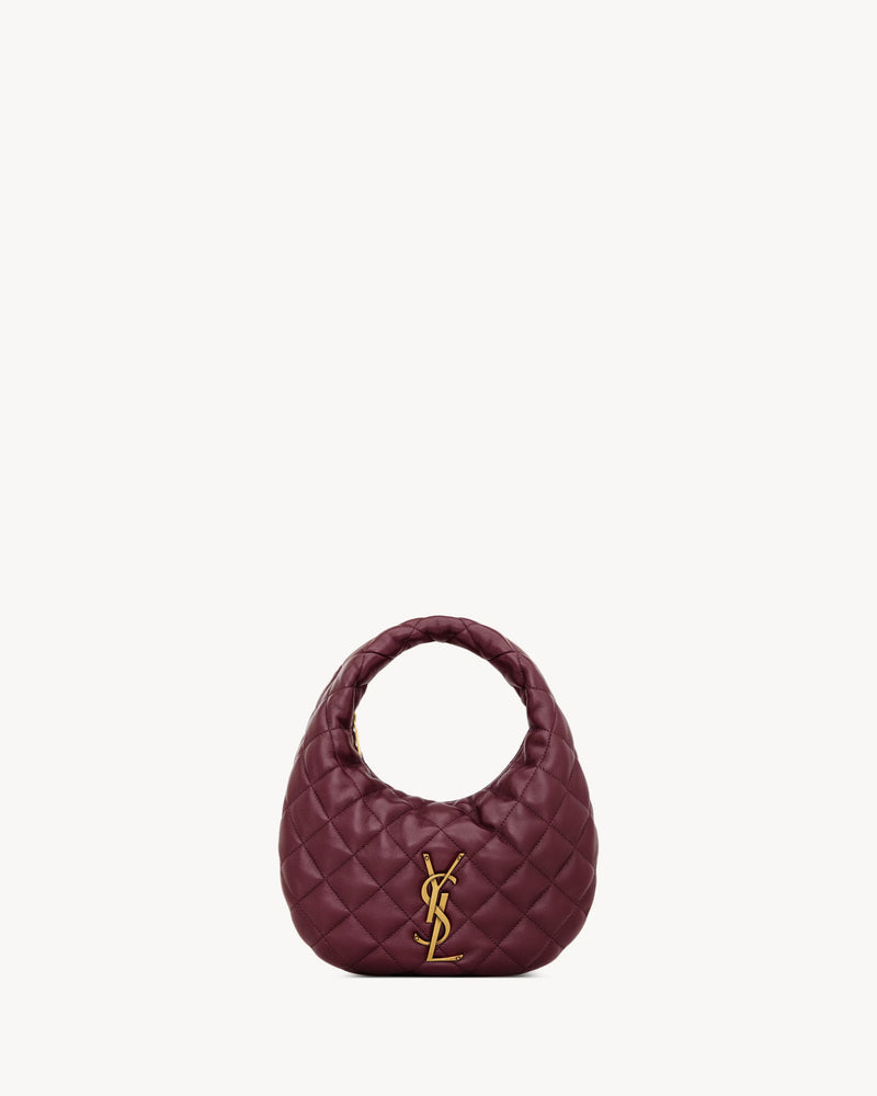 Saint Laurent Saint Laurent Icarino Small Quilted Handbag Bordeaux - World Class Fashion