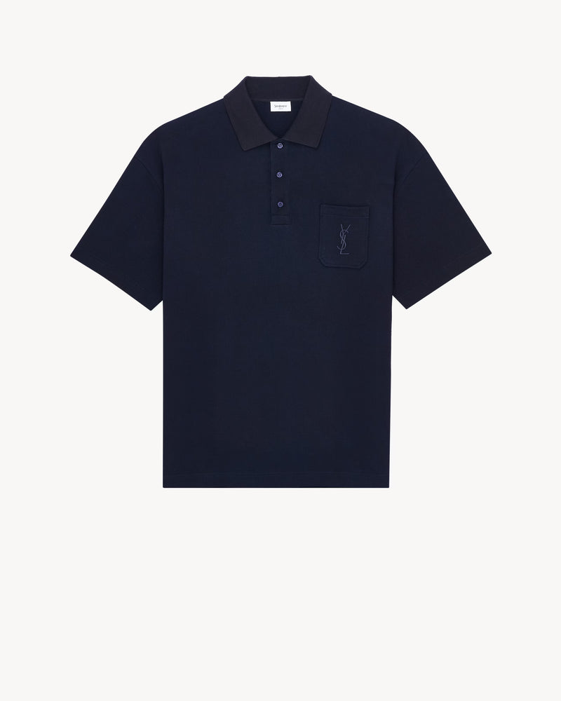 Saint Laurent Saint Laurent Cassandre Piqué Polo Shirt - World Class Fashion