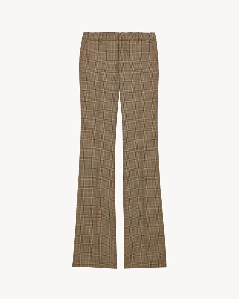 Saint Laurent Saint Laurent Low-rise Flared Trousers Beige Women - World Class Fashion