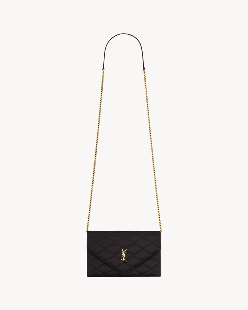 Saint Laurent Saint Laurent Paris Chain Wallet Black - World Class Fashion
