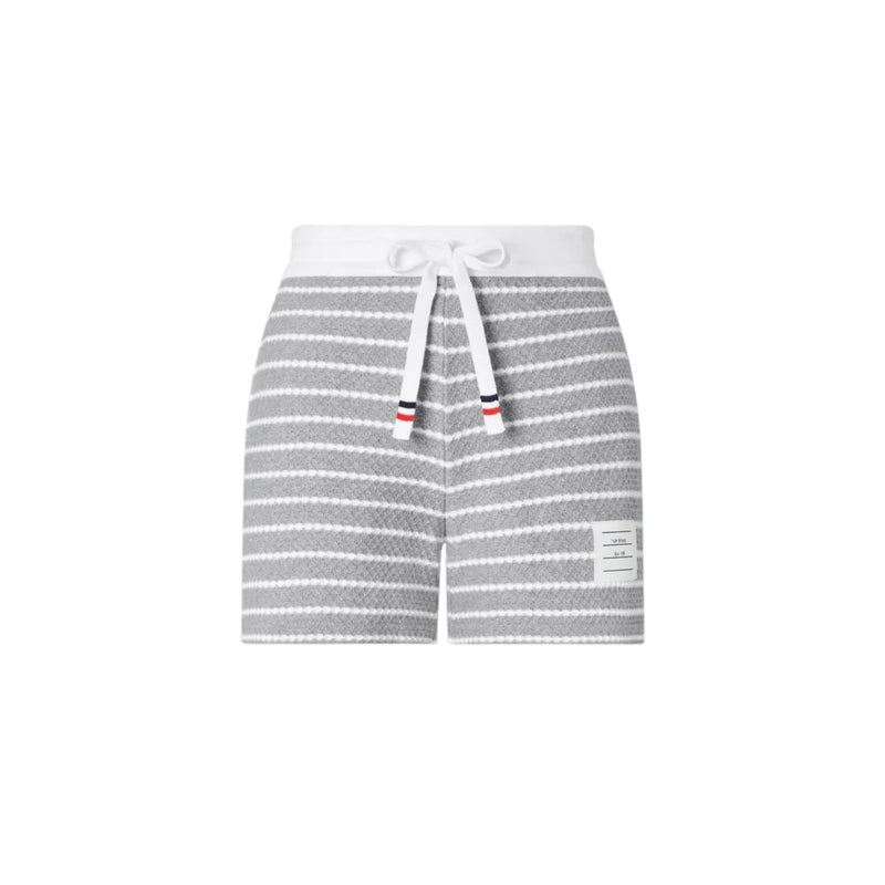 Thom Browne Thom Browne Cotton Striped Shorts Grey Women - World Class Fashion