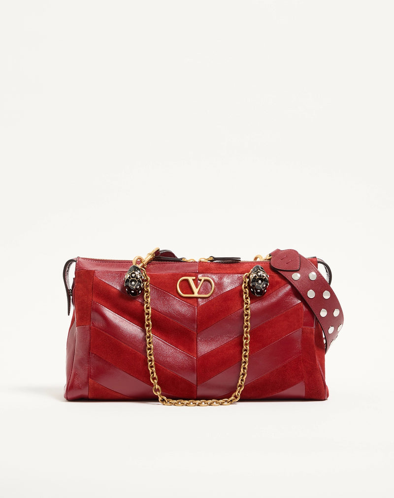 Valentino Garavani Bolso de hombro mediano Panthea Valentino Garavani rojo - World Class Fashion