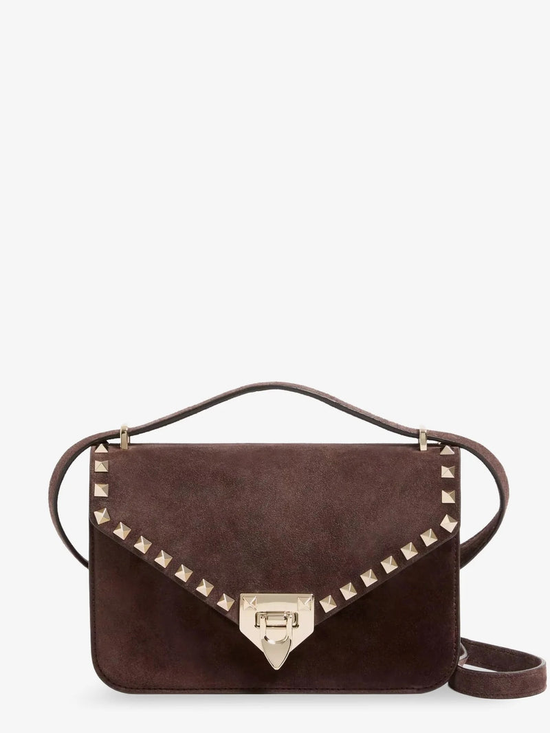 Valentino Garavani Valentino Garavani Rockstud Small Handbag Brown - World Class Fashion