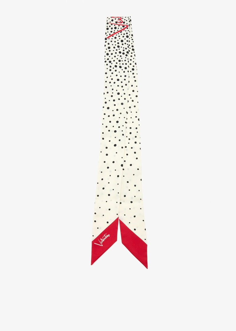 Valentino Garavani Valentino Garavani Little Stars Starry Silk Foulard White - World Class Fashion