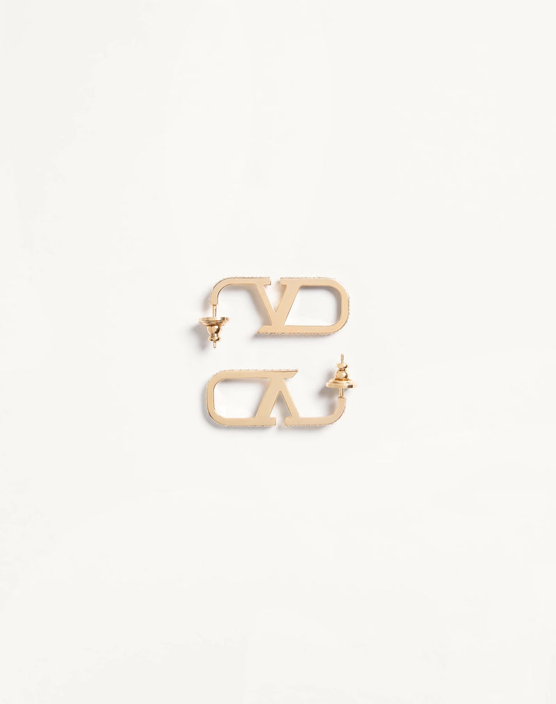 Valentino Garavani Valentino Garavani Vlogo Signature Earrings Gold - World Class Fashion