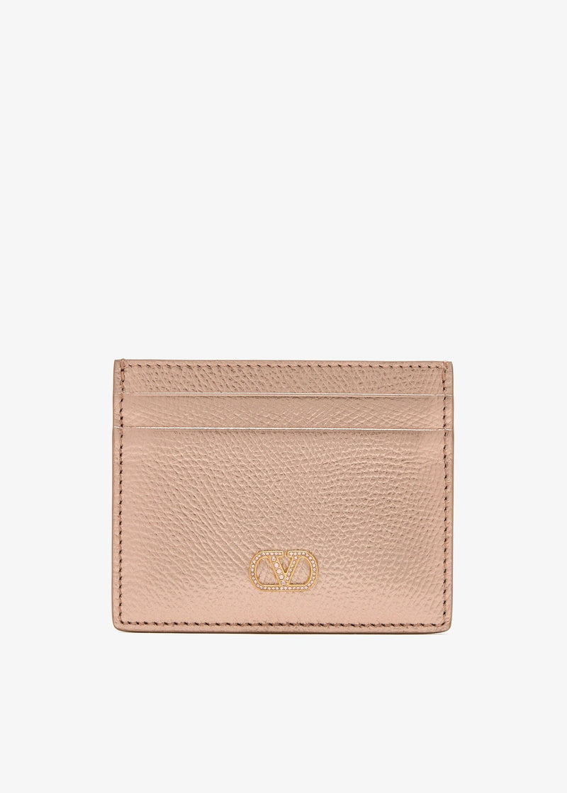 Valentino Garavani Valentino Garavani Vlogo Card Holder Pink - World Class Fashion
