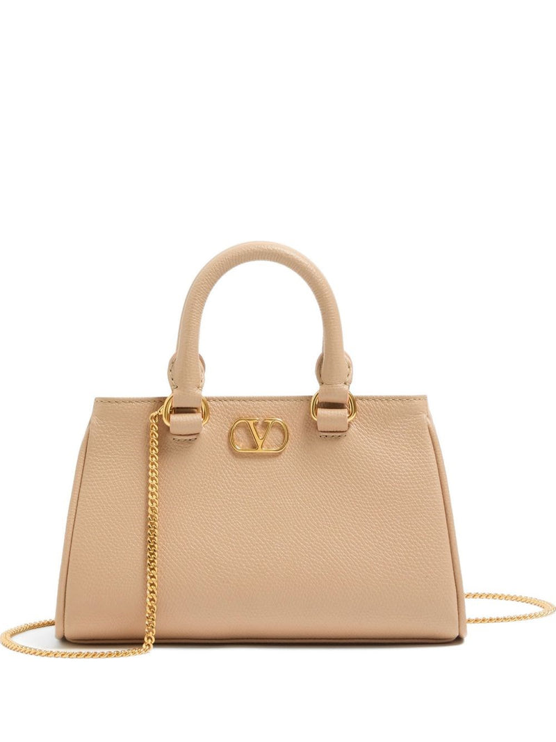 Valentino Garavani Bolso pequeño Vlogo Signature de Valentino Garavani en beige - World Class Fashion
