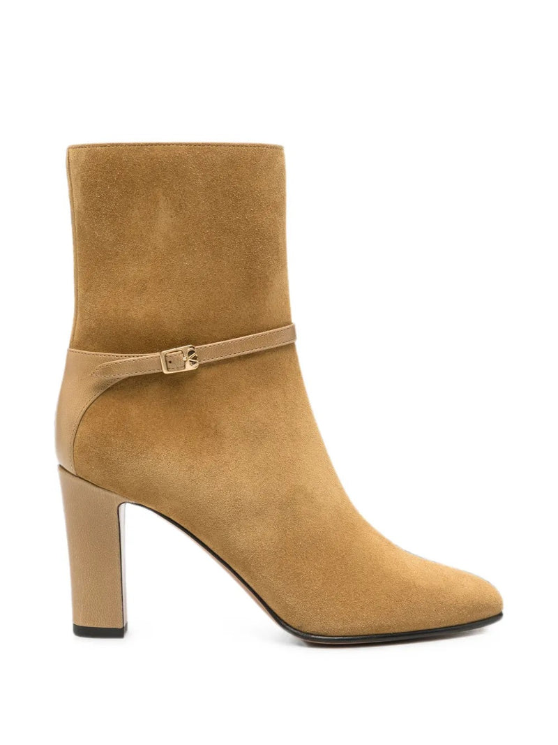 Valentino Garavani Valentino Garavani Vlogo 85mm Zip Ankle Boots Beige - World Class Fashion