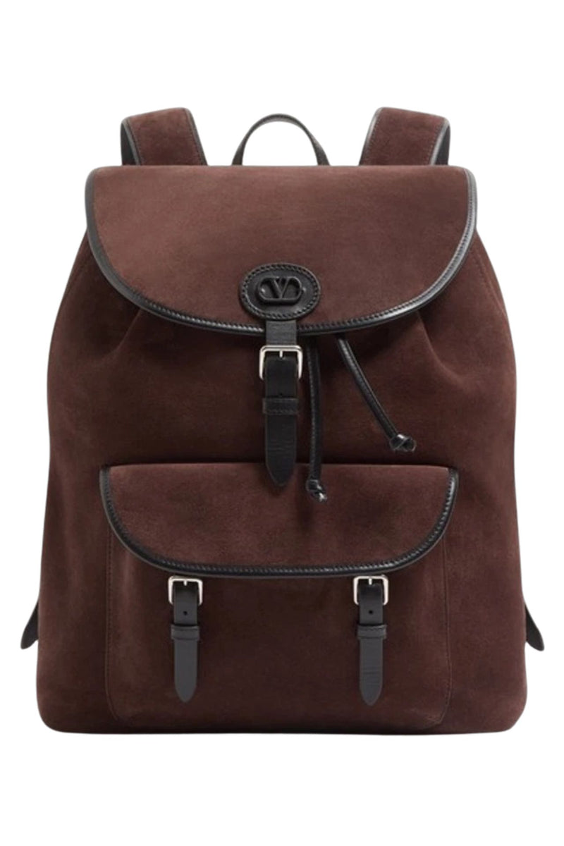 Valentino Garavani Valentino Garavani Vlogo Backpack Brown - World Class Fashion