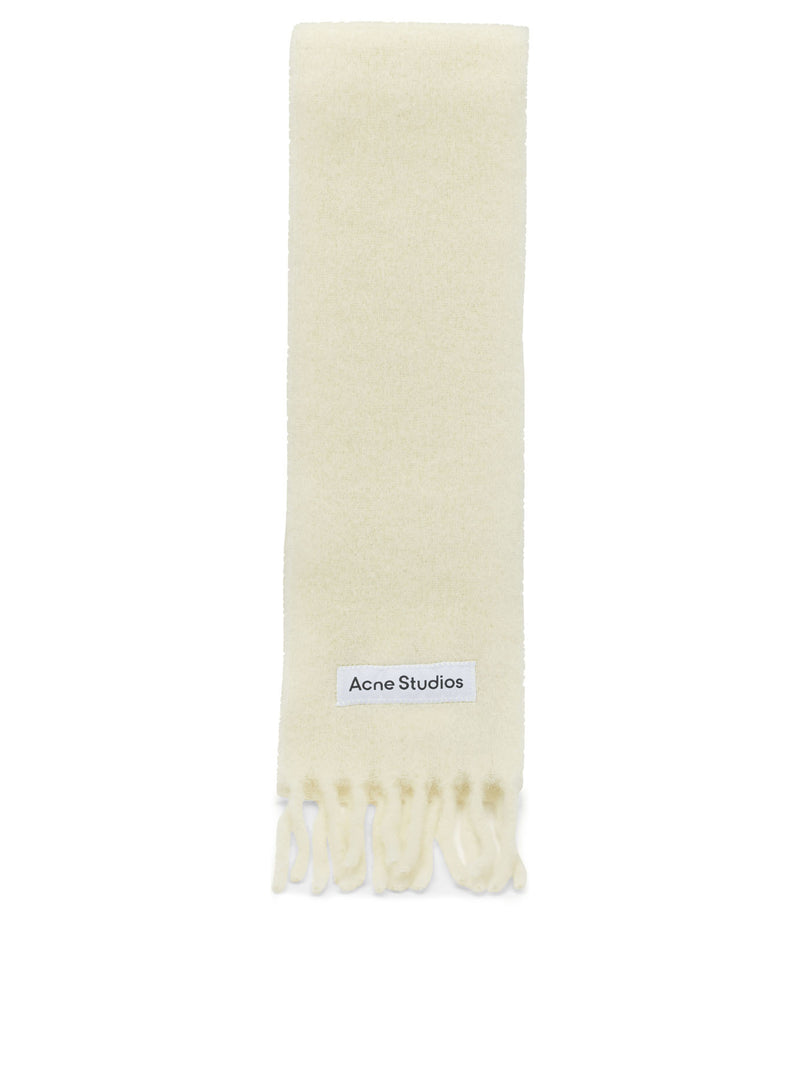 Acne Studios Acne Studios Alpaca Wool Scarf White - World Class Fashion