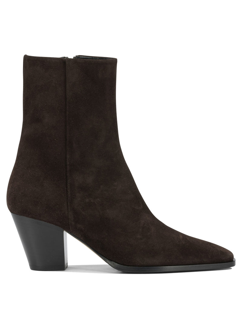Aeyde Aeyde Hedvig Zippered Ankle Boots Brown - World Class Fashion