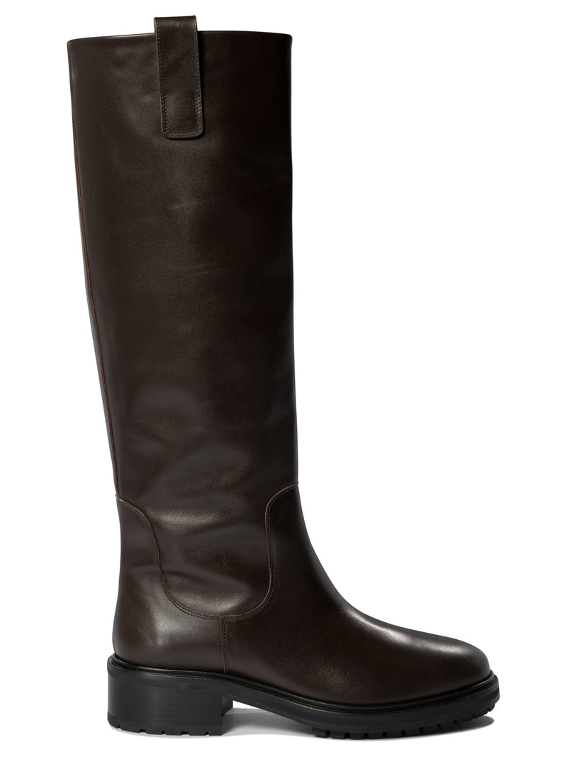 Aeyde Botas Aeyde Henry de piel de becerro marrón - World Class Fashion