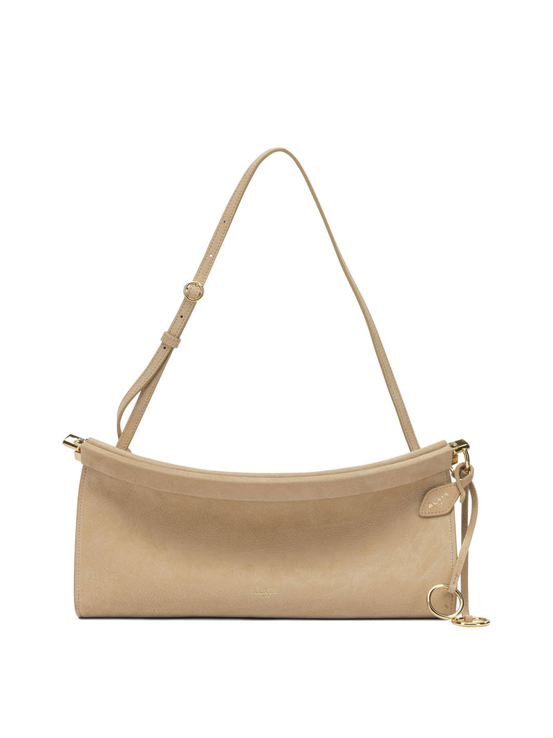Alaia Alaïa Le Click East West Medium Shoulder Bag Beige - World Class Fashion