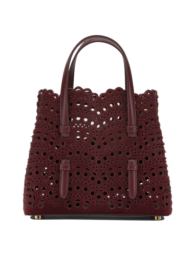 Alaia Alaïa Mina 20 Small Handbag Bordeaux - World Class Fashion