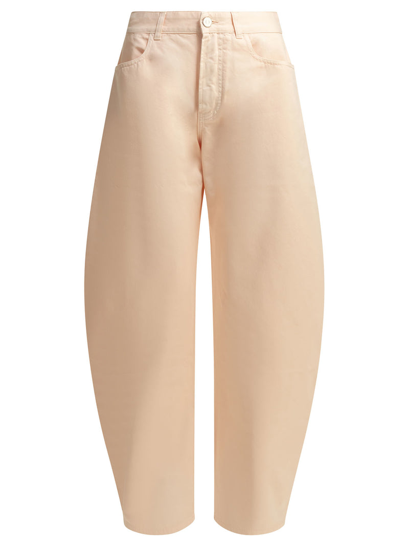 Alaia Alaïa Round Wide-leg Jeans Pink - World Class Fashion