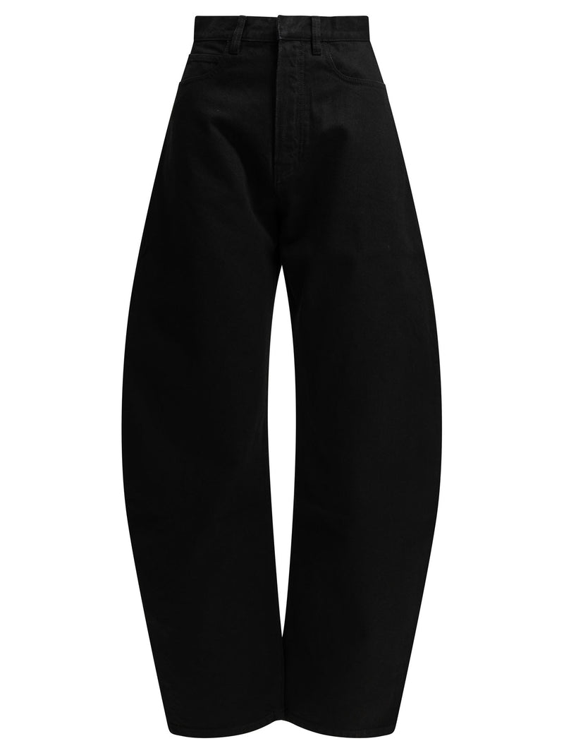 Alaia Alaïa Round Wide-leg Jeans Black Women - World Class Fashion