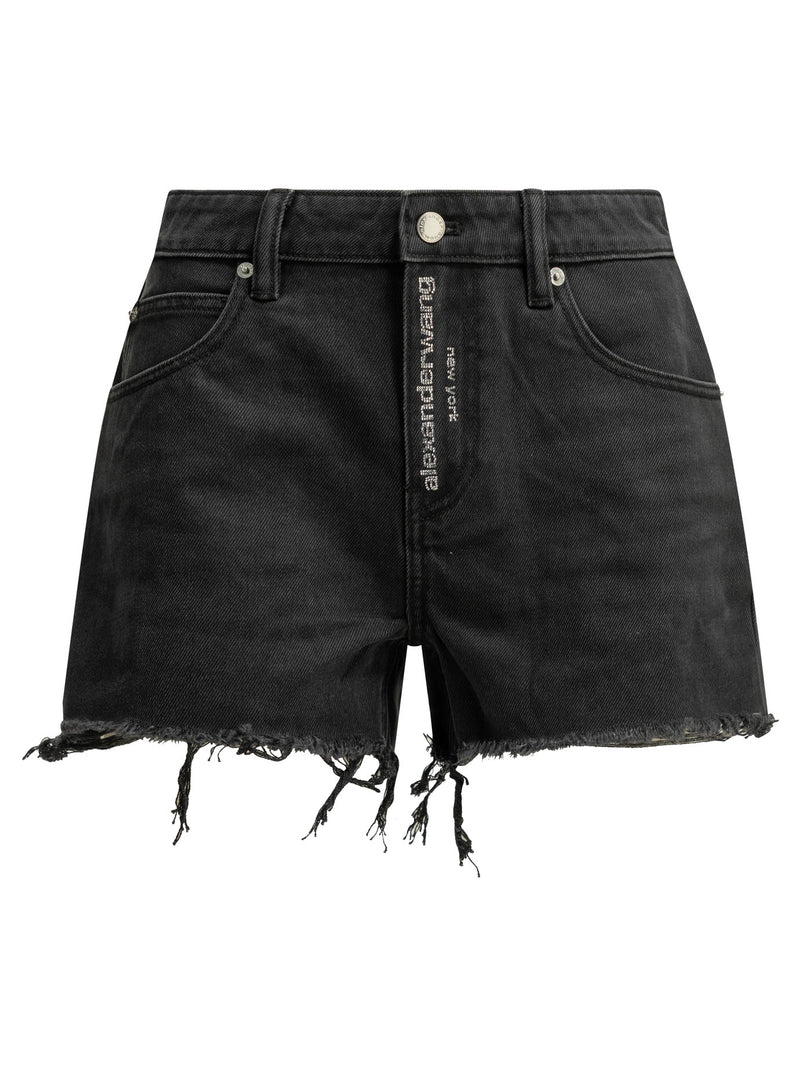 Alexander Wang Alexander Wang Fly Five-pocket Shorts Black - World Class Fashion
