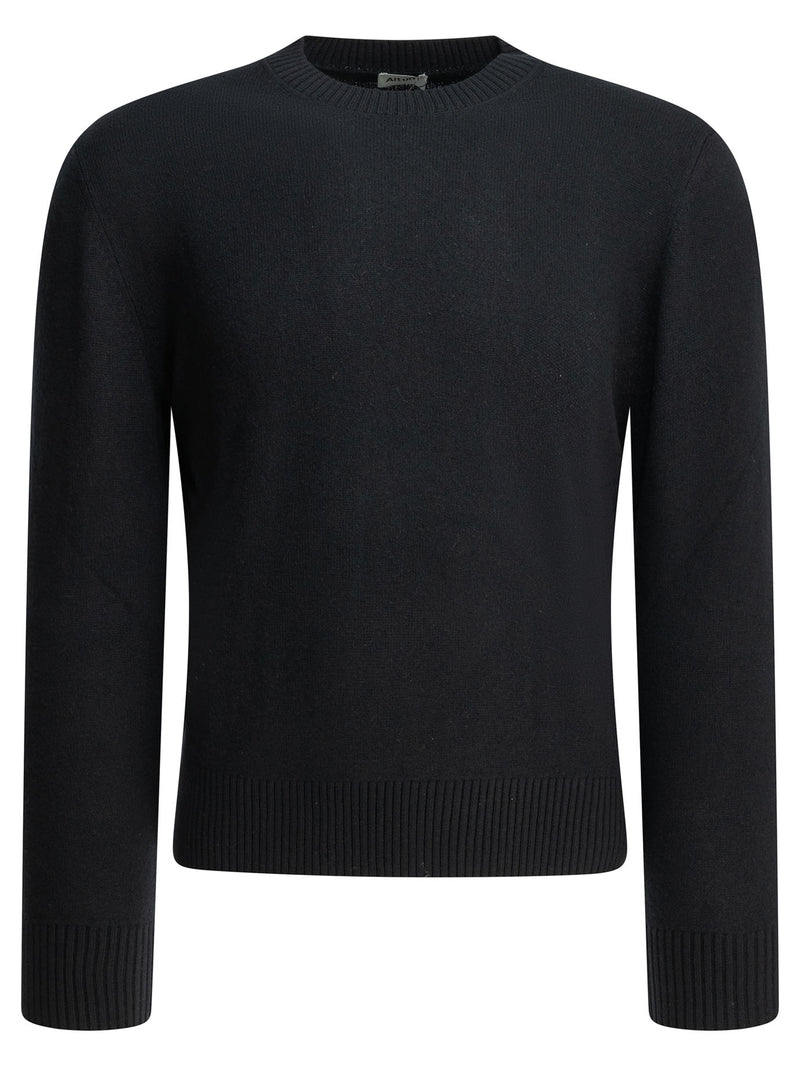 Altum Altum Cashmere Crew-neck Sweater Navy - World Class Fashion