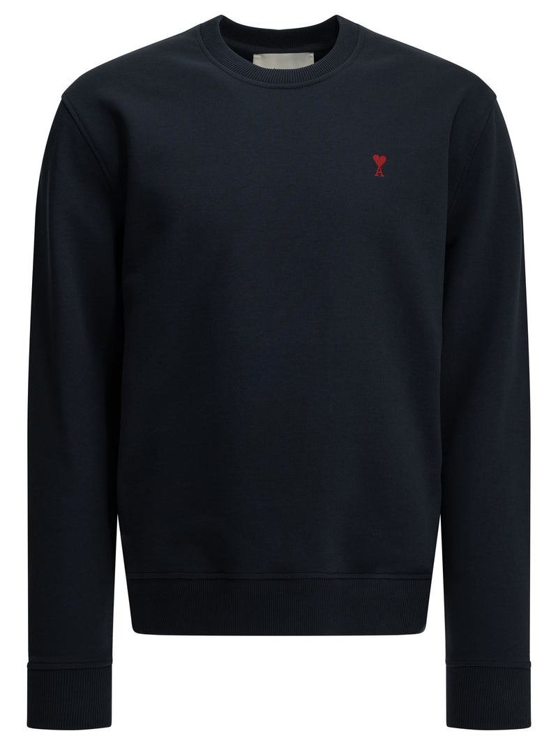 AMI Paris AMI Paris Ami De Coeur Crewneck Sweatshirt Blue - World Class Fashion