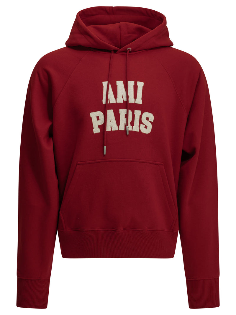 AMI Paris AMI Paris Cotton Hoodie Red Men - World Class Fashion