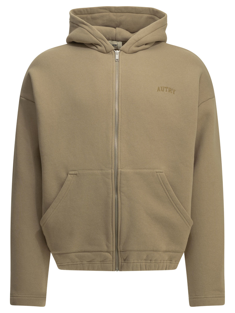 Autry Autry Zip-up Sweatshirt With Logo - World Class Fashion