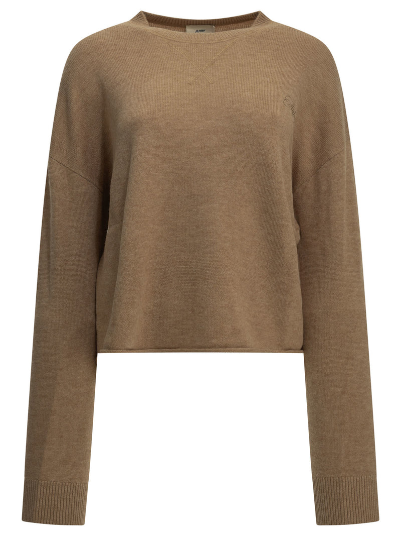 Autry Autry Crew-neck Sweater Beige Women - World Class Fashion