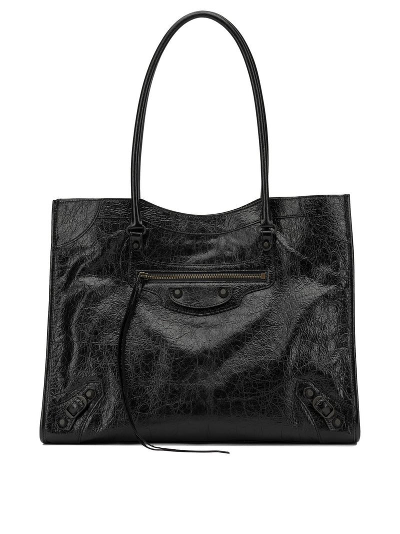 Balenciaga Balenciaga Le City Tote Medium Shoulder Bag Black - World Class Fashion