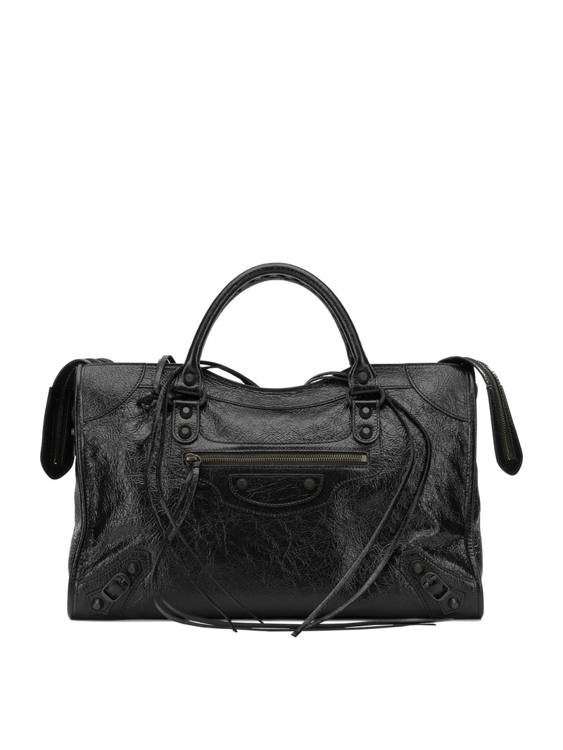 Balenciaga Balenciaga Le City Medium Shoulder Bag Black - World Class Fashion