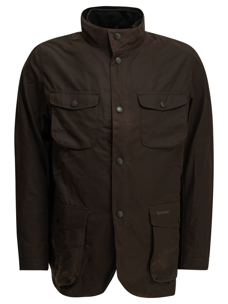 Barbour Barbour Ogston Wax Quilted Jacket Brown - World Class Fashion