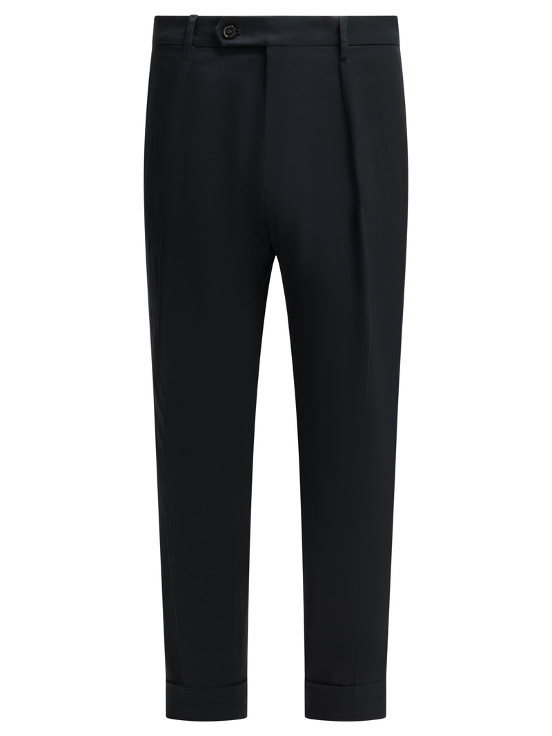 Berwich Berwich Men's Trousers Navy Blue - World Class Fashion