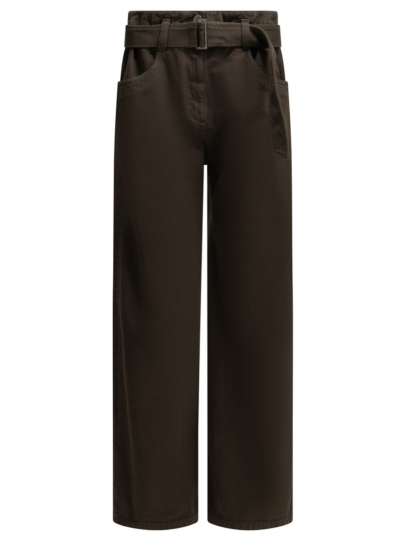 Brunello Cucinelli Brunello Cucinelli Wide-leg Jeans Brown Women - World Class Fashion