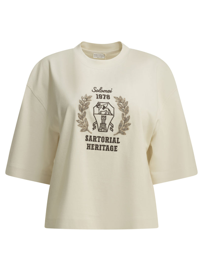 Brunello Cucinelli Brunello Cucinelli Crew-neck T-shirt With Logo - World Class Fashion