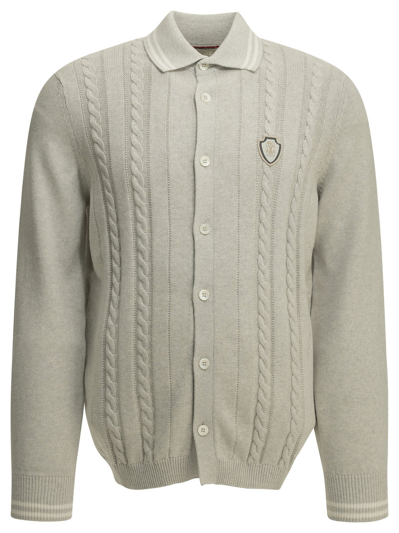 Brunello Cucinelli Brunello Cucinelli Cotton Cardigan Grey Men - World Class Fashion