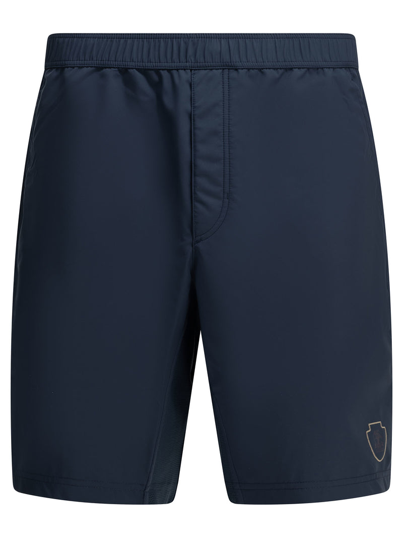 Brunello Cucinelli Brunello Cucinelli Logo Shorts Blue Men - World Class Fashion
