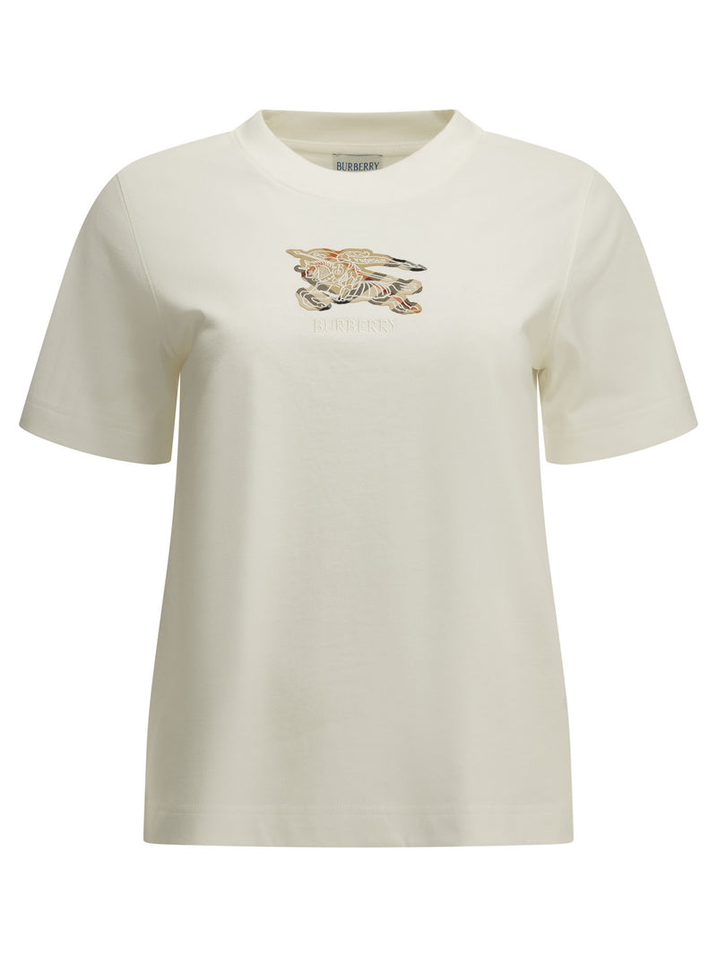 Burberry Burberry Knight Check Crew-neck T-shirt White - World Class Fashion