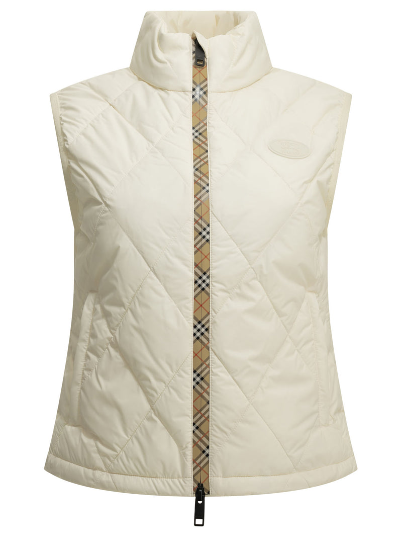Burberry Burberry Cheswick Sleeveless Jacket White - World Class Fashion